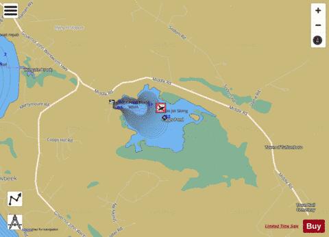 Copps Pond depth contour Map - i-Boating App