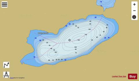 Dan Hole Pond depth contour Map - i-Boating App