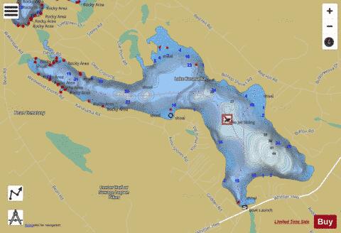 Lake Kanasatka depth contour Map - i-Boating App