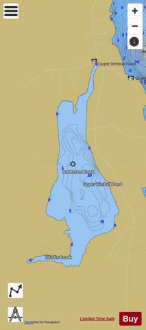 Upper Kimball Pond depth contour Map - i-Boating App