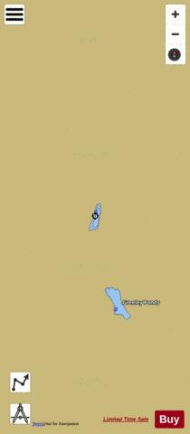 GREELEY POND, UPPER depth contour Map - i-Boating App