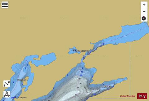 Little Chief Pond depth contour Map - i-Boating App
