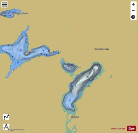 Summit Pond depth contour Map - i-Boating App
