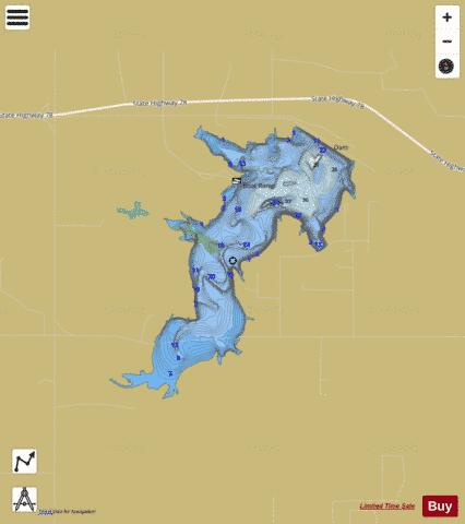 Durant depth contour Map - i-Boating App