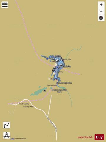 Watonga Lake depth contour Map - i-Boating App