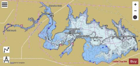 Choke Canyon Reservoir depth contour Map - i-Boating App