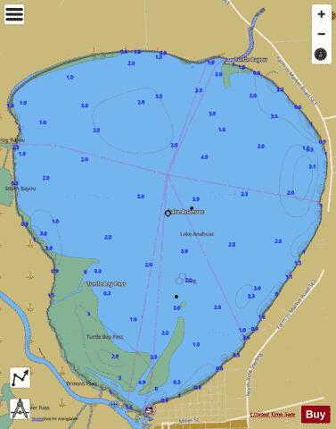 Anahuac depth contour Map - i-Boating App