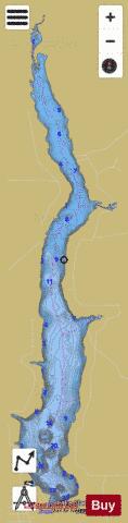 Gladewater depth contour Map - i-Boating App