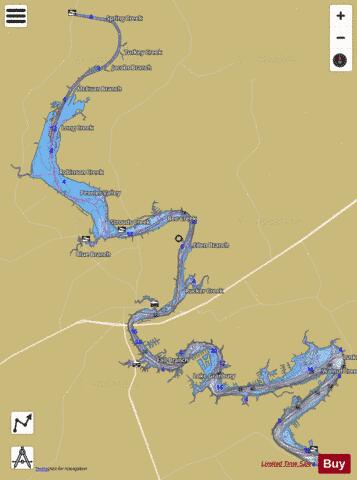 Granbury depth contour Map - i-Boating App
