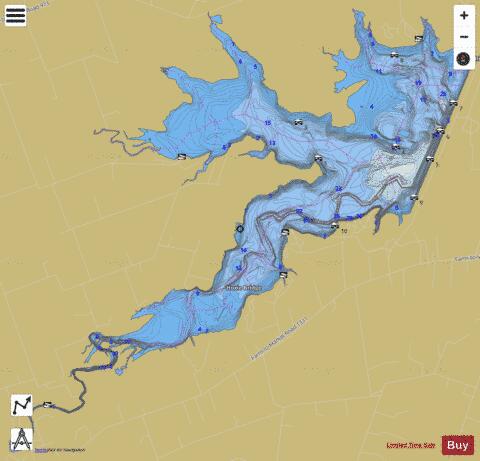 Granger depth contour Map - i-Boating App