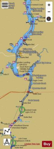 Tennessee River mile 85 to mile 133 Marine Chart - Nautical Charts App