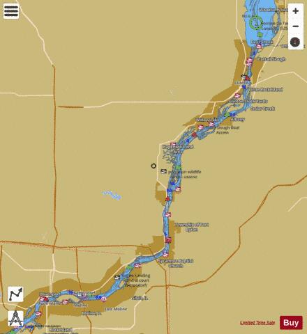 Upper Mississippi River mile 481 to mile 524 Marine Chart - Nautical Charts App