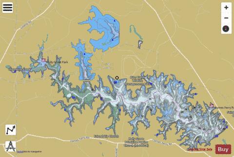 Lake Juliette depth contour Map - i-Boating App