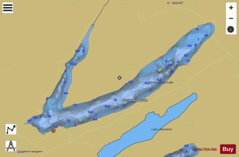 Chickenbone Lake depth contour Map - i-Boating App