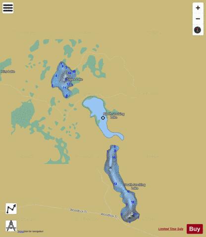 North Stocking Lake depth contour Map - i-Boating App
