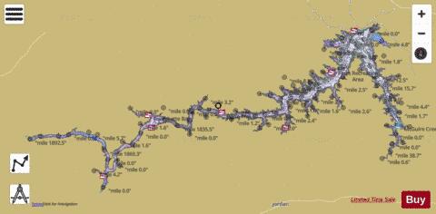 Fort Peck Lake depth contour Map - i-Boating App