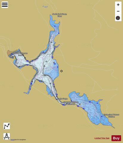 Howard A Hanson Reservoir depth contour Map - i-Boating App