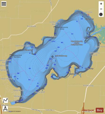 Lake Koshkonong depth contour Map - i-Boating App