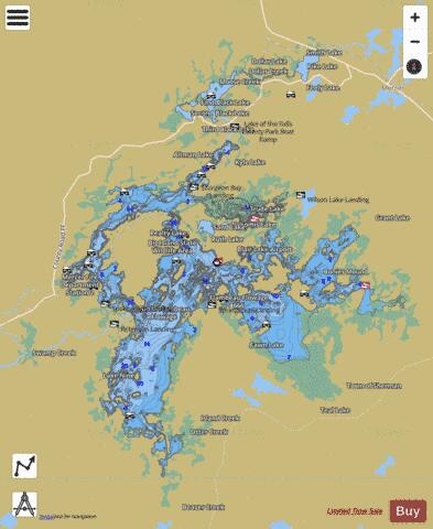 Turtle Flambeau Flowage depth contour Map - i-Boating App