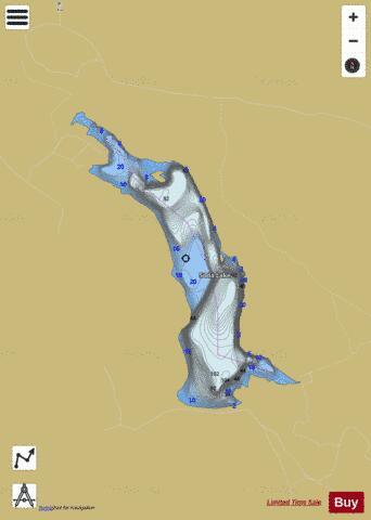 Soda Lake depth contour Map - i-Boating App