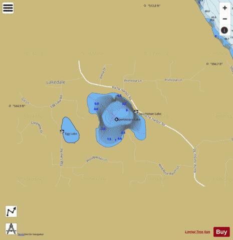 Sportsmans Lake depth contour Map - i-Boating App