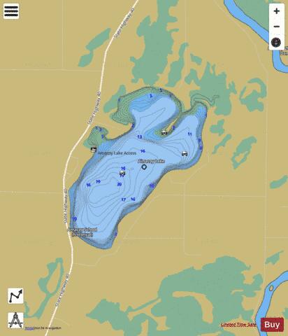 Amacoy Lake depth contour Map - i-Boating App