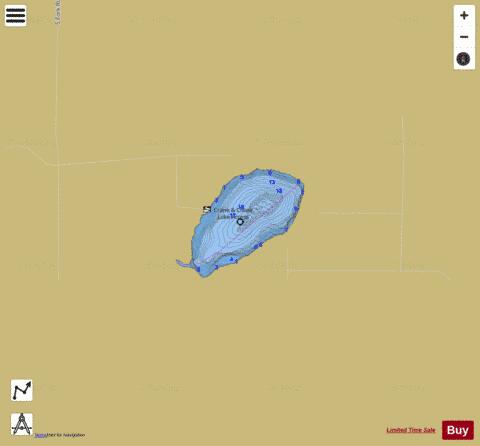 Crane and Chase Lake depth contour Map - i-Boating App