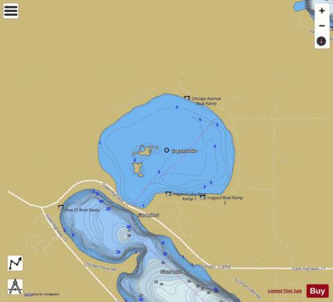 Irogami Lake depth contour Map - i-Boating App