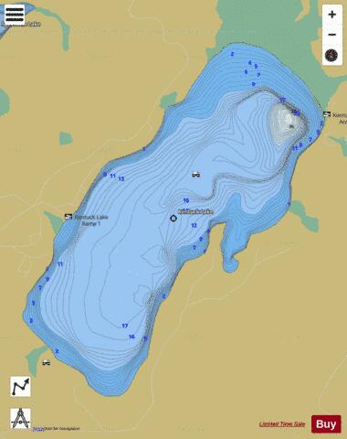 Kentuck Lake depth contour Map - i-Boating App