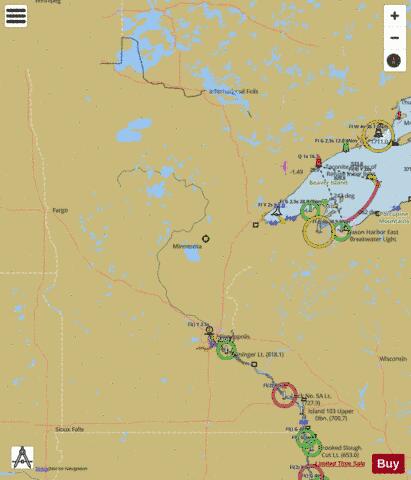 Minnesota Fishing Maps Marine Chart - Nautical Charts App