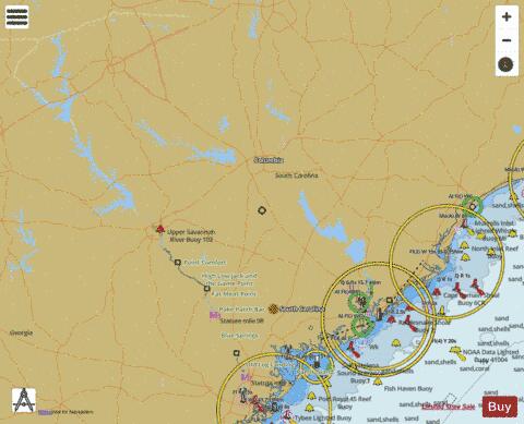South Carolina Fishing Maps Marine Chart - Nautical Charts App