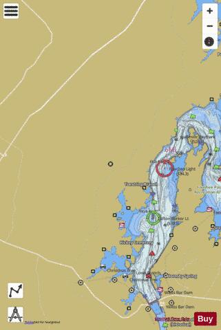 Watts Bar depth contour Map - i-Boating App