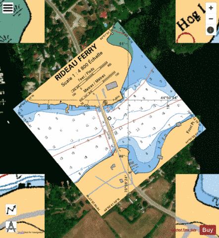 REDEAU FERRY Marine Chart - Nautical Charts App - Satellite