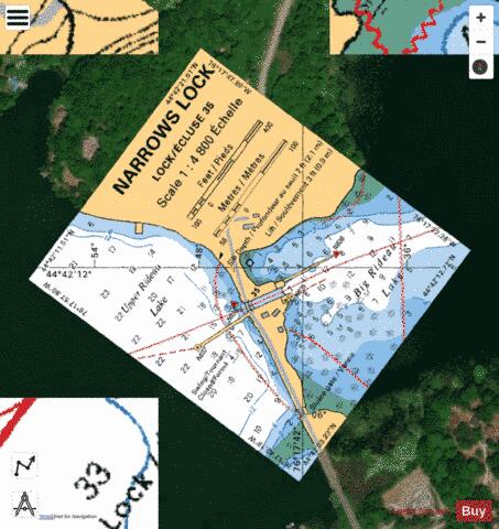 NARROWS LOCK - LOCK/�CLUSE 35 Marine Chart - Nautical Charts App - Satellite