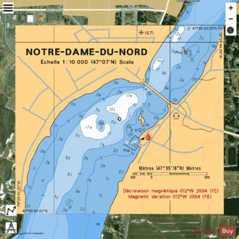 NOTRE-DAME-DU-NORD Marine Chart - Nautical Charts App - Satellite