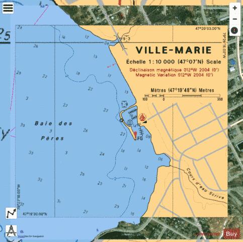 VILLE-MARIE Marine Chart - Nautical Charts App - Satellite