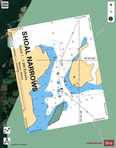 SHOAL NARROWS Marine Chart - Nautical Charts App - Satellite
