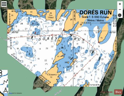 DOR�S RUN Marine Chart - Nautical Charts App - Satellite