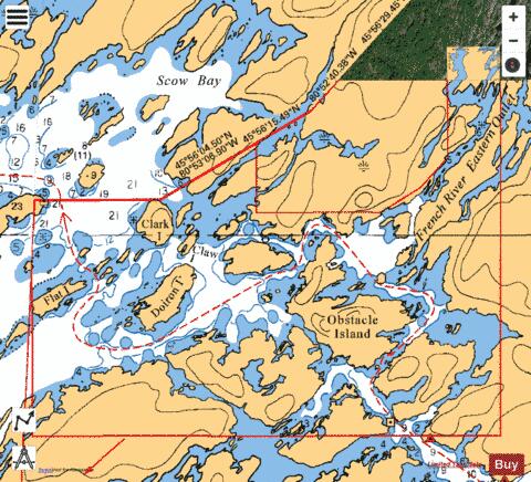 OBSTACLE ISLAND TO/� GATEWAY ISLANDS Marine Chart - Nautical Charts App - Satellite