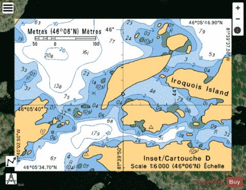 INSET/CARTOUCHE D Marine Chart - Nautical Charts App - Satellite