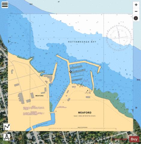 MEAFORD Marine Chart - Nautical Charts App - Satellite