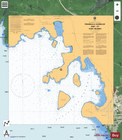 PENINSULA HARBOUR AND/ET PORT MUNRO Marine Chart - Nautical Charts App - Satellite