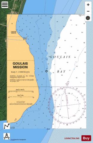 GOULAIS MISSION Marine Chart - Nautical Charts App - Satellite
