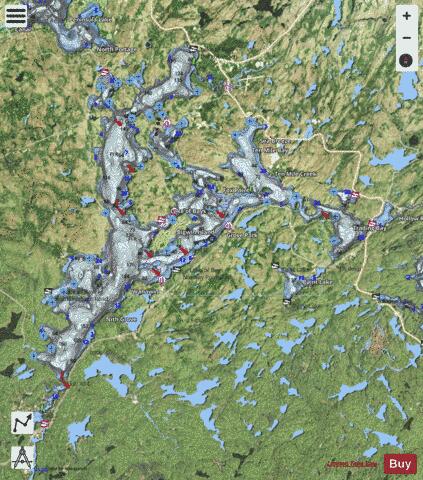 LAKE OF BAYS Marine Chart - Nautical Charts App - Satellite
