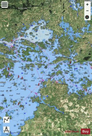 SABASKONG BAY - 2 Marine Chart - Nautical Charts App - Satellite