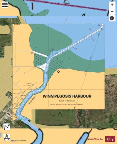 WINNIPEGOSIS HARBOUR Marine Chart - Nautical Charts App - Satellite