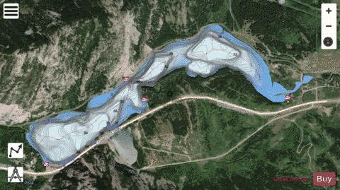 Crowsnest Lake depth contour Map - i-Boating App - Satellite