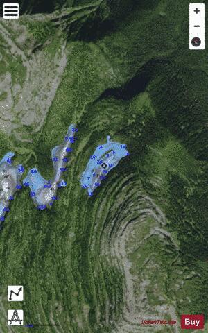 Le Moray Lakes (#3) depth contour Map - i-Boating App - Satellite