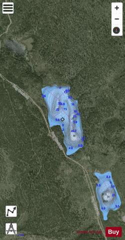 Pigeon Lake #2 depth contour Map - i-Boating App - Satellite