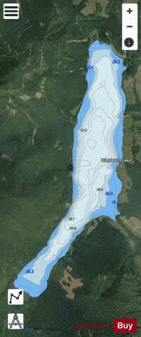Wahleach Lake depth contour Map - i-Boating App - Satellite